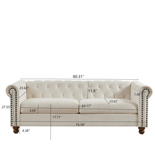 classic traditional upholstered sofa