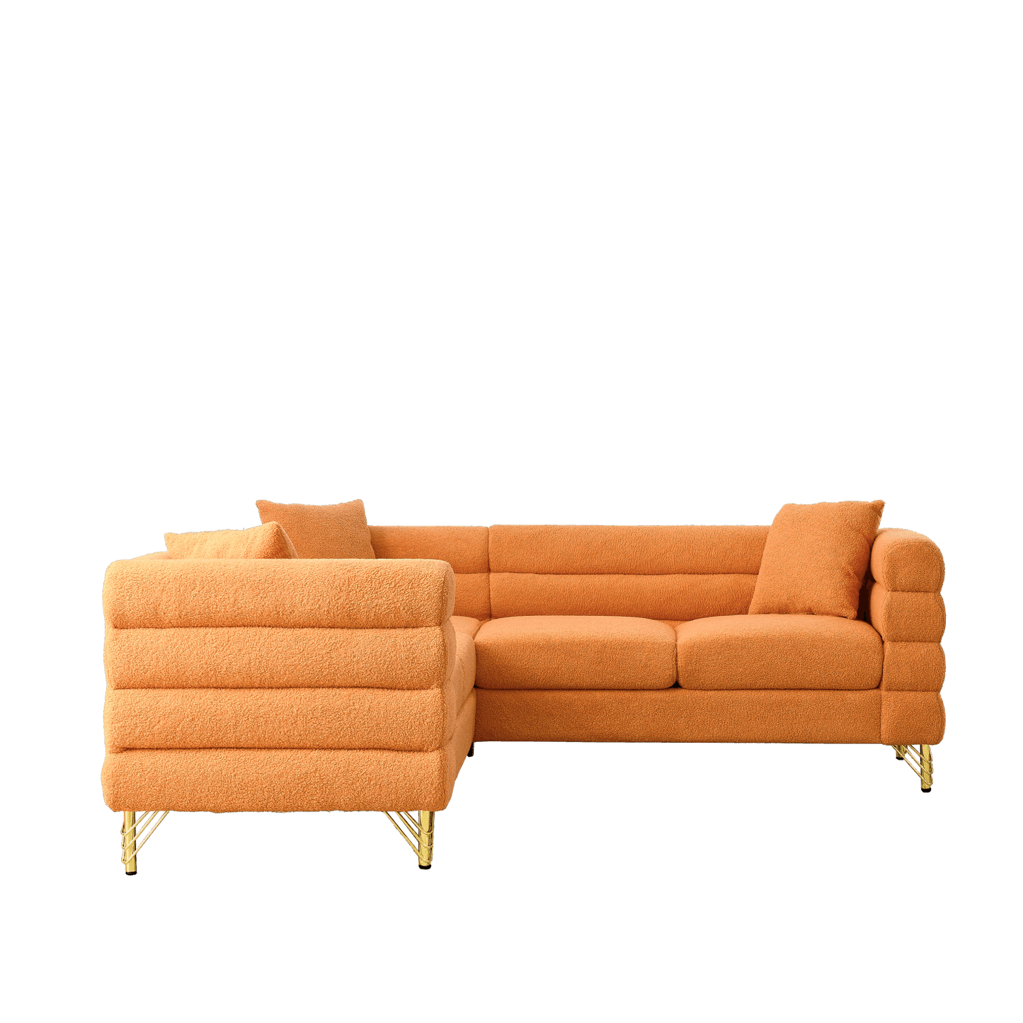 sammie l-shaped sectional, orange