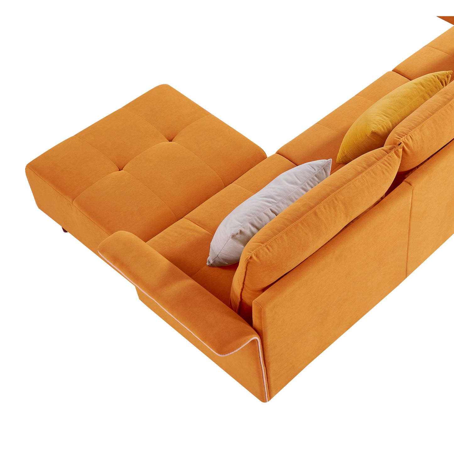 u-shaped sectional sofa with 2 removeable ottoman and 4 pillows