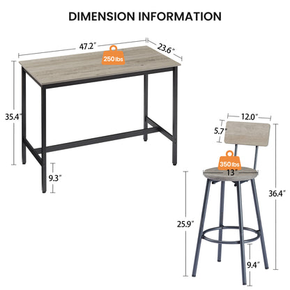 Pub High Dining Table 7 Piece Set