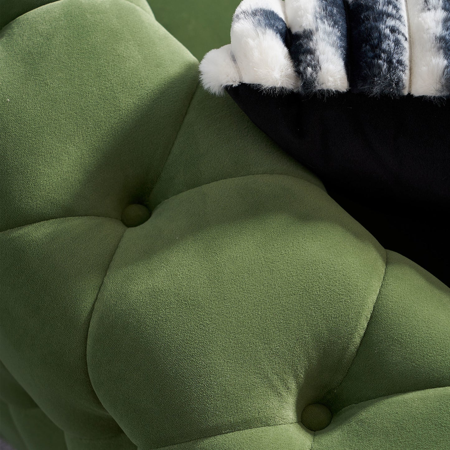 chesterfield modern tufted velvet sofa ,mint green