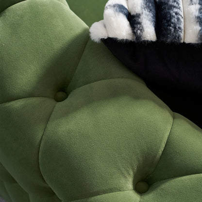Chesterfield Modern Tufted Velvet Sofa ,Mint Green