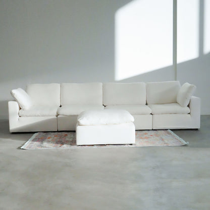 Harper Petite White Sectional - 5 Seat L Shaped