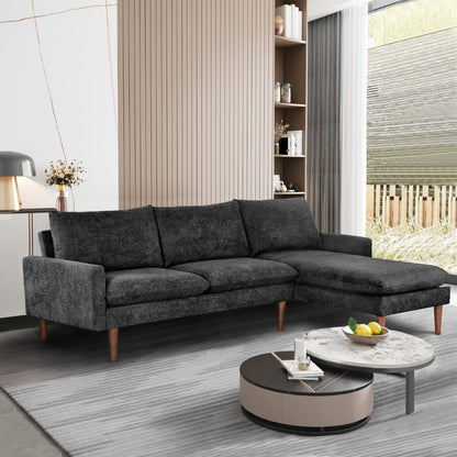 Cashmere L Shape Convertible Sectional Sofa