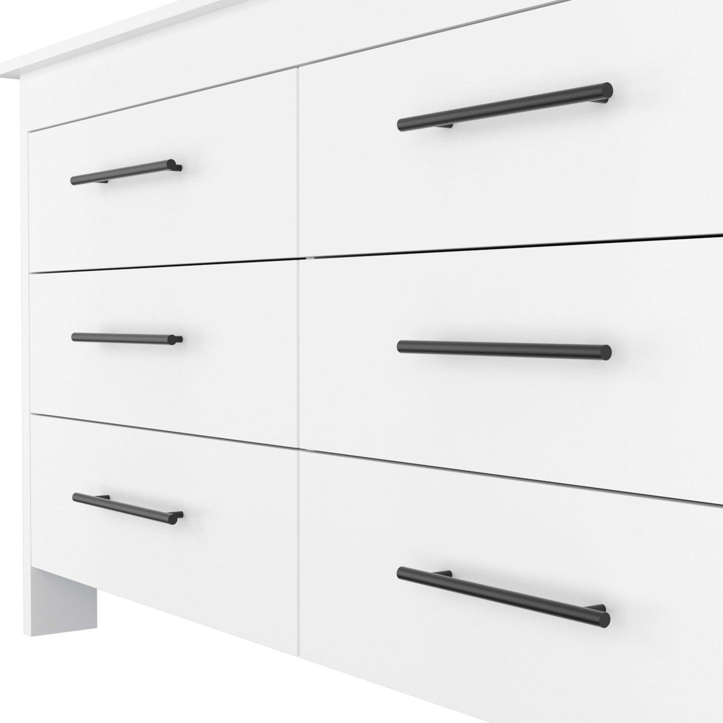 6 drawer double dresser wezz, bedroom, white