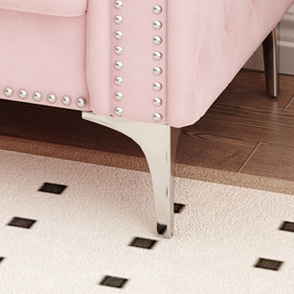 Morgan Sofa includes 2 pillows, Pink Velvet