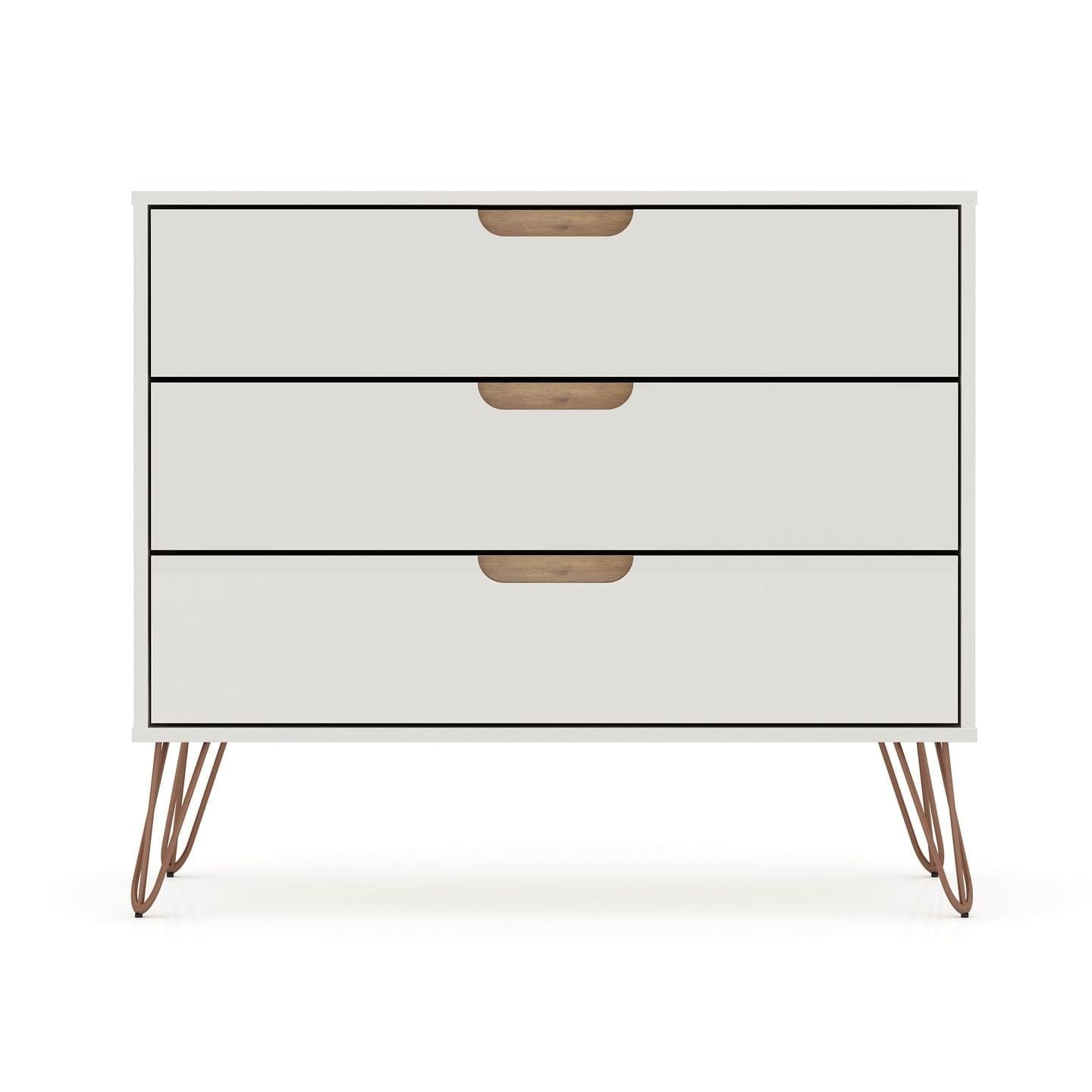 manhattan comfort rockefeller mid-century- modern dresser with 3-drawers in