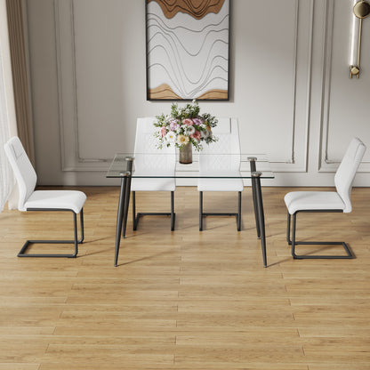 Holli Dining Table Set, White