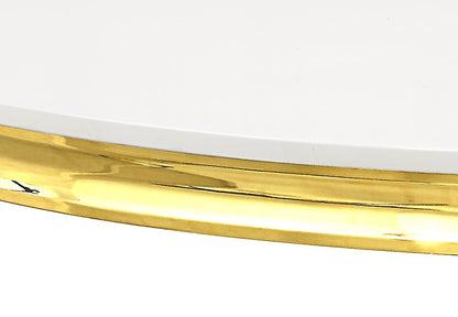 ACME Fallon Dining Table, Faux Marble Top & Mirrored Gold Finish