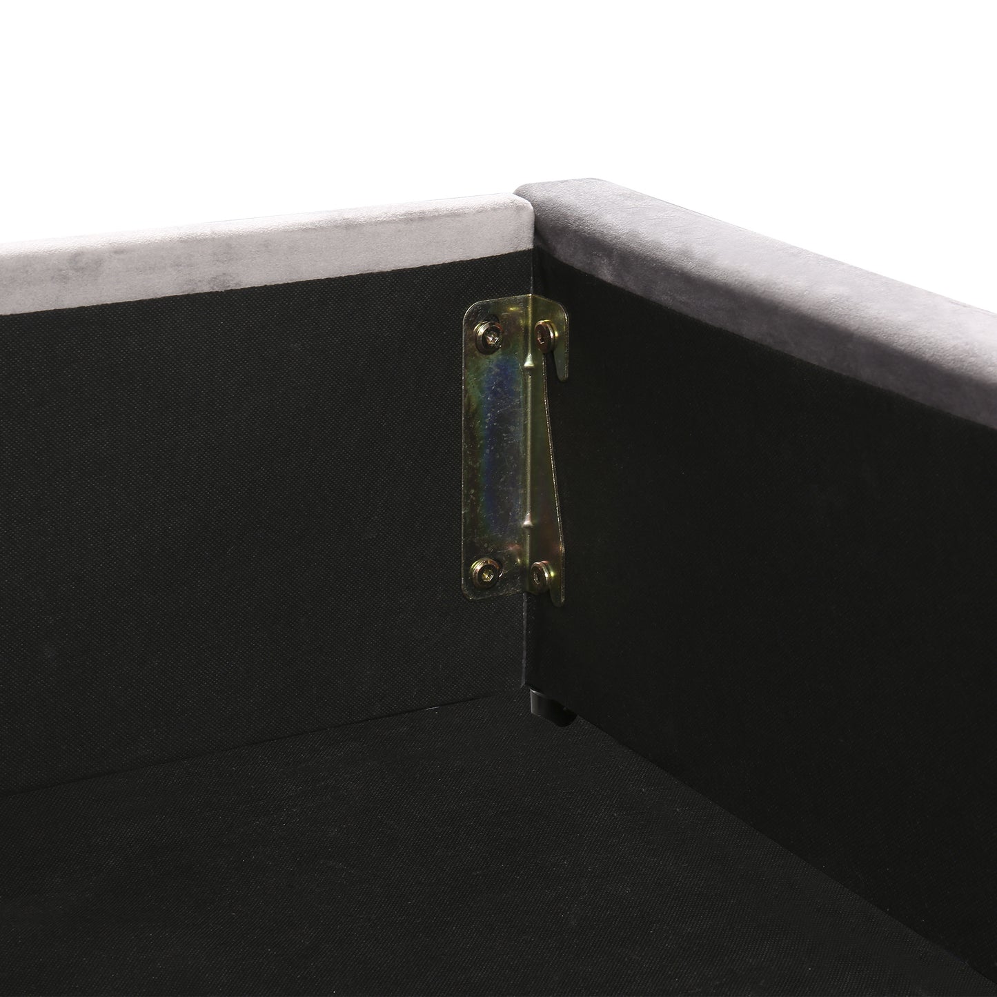 velvet upholstered hydraulic storage bed with led light, bluetooth player, and usb charging