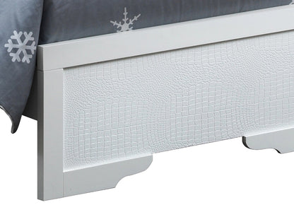 Lorana Twin Bed , Silver Champagne