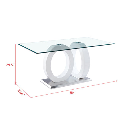 MDF #1 Dining Table- Tempered Glass