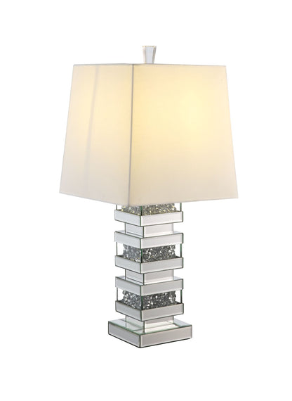 ACME Noralie Table Lamp, Mirrored & Faux Diamonds