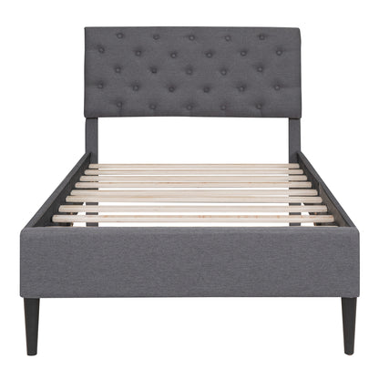 Linen Upholstered Platform Bed