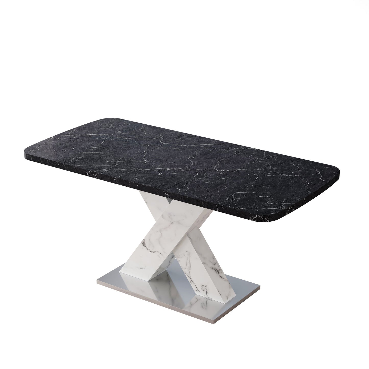 lux extendable marble square dining table