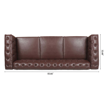 Traditional Chesterfield Square Arm Sofa