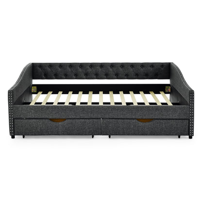 Morgan Upholstered Daybed/Sofa bed with Drawers
