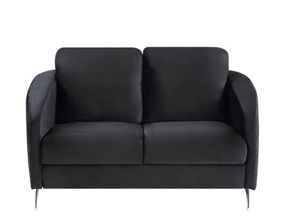 Sofia Velvet Sofa Set, Black