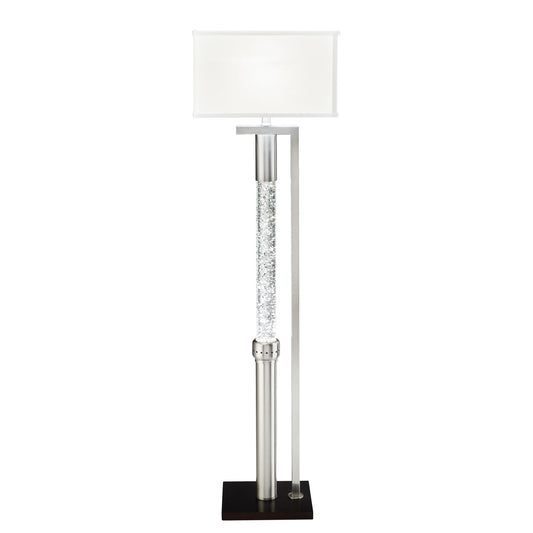 Luxurious Water Dancing Floor Lamp with Satin Nickel Finish Metal Sparkling