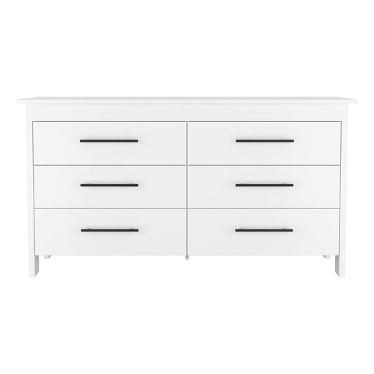 6 Drawer Double Dresser Wezz, Bedroom, White