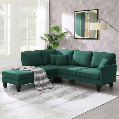 Terry 5-Seat Couch Set with Chaise with 3 Pillows