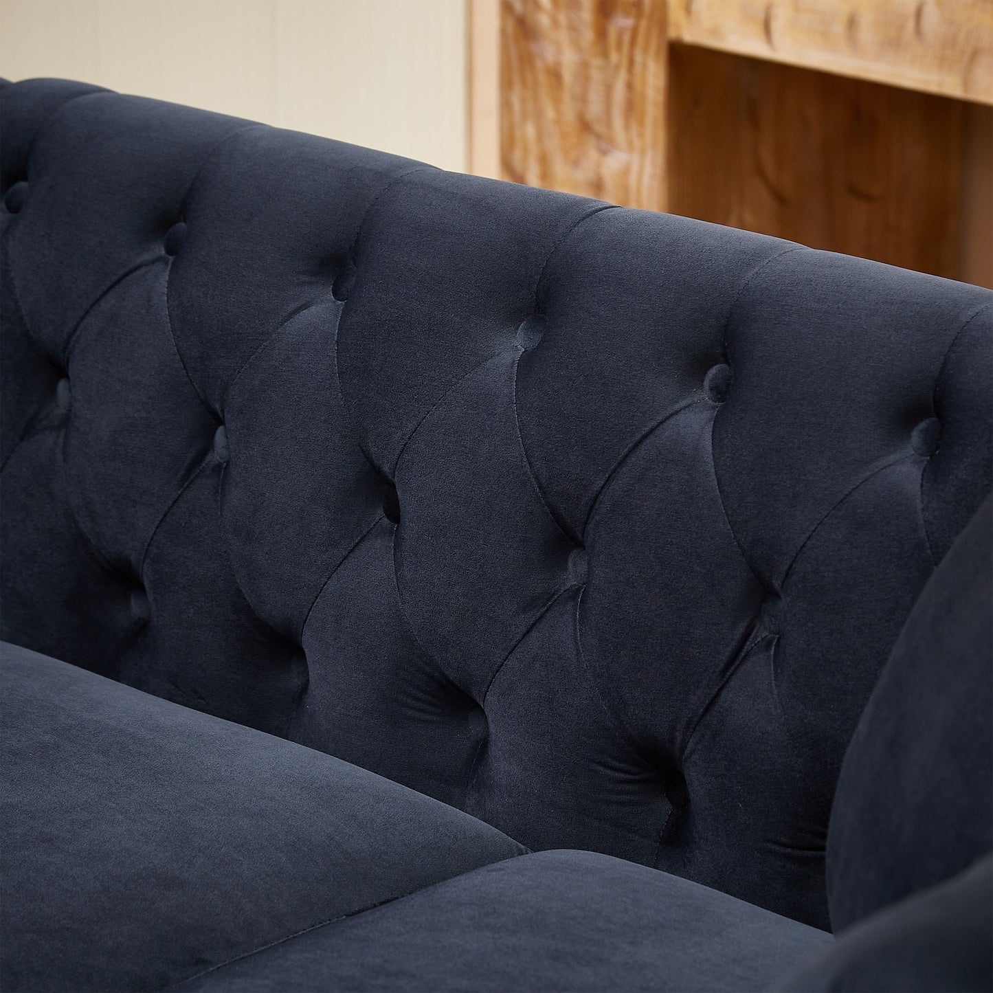 chesterfield 5-seater corner sofas with 3 pillows