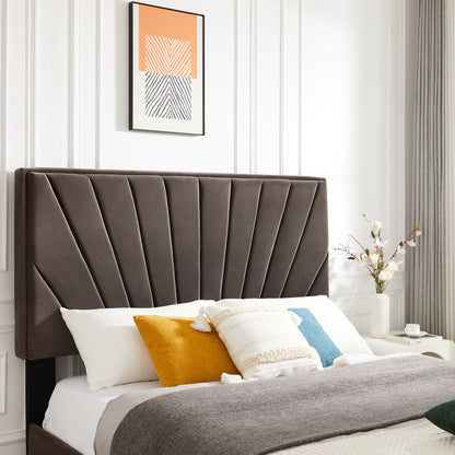 B108 Beautiful Line Stripe Cushion Bed, Brown
