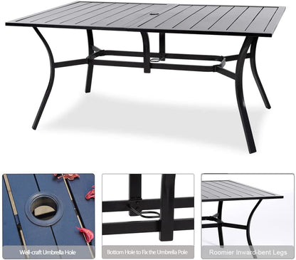 MEOOEM Patio Dining Set, Black
