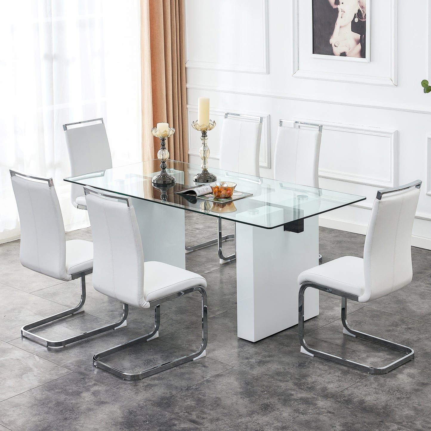 danny rectangular glass table