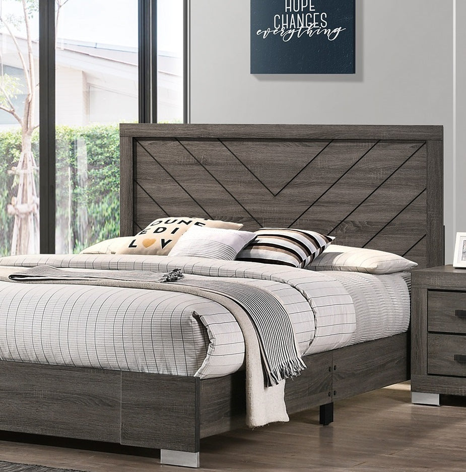unique grey finish unique size bed