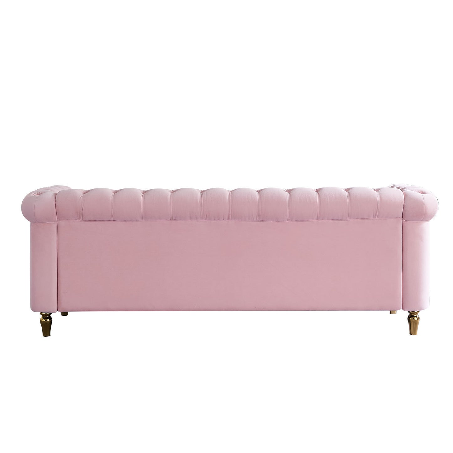 chesterfield velvet sofa, pink