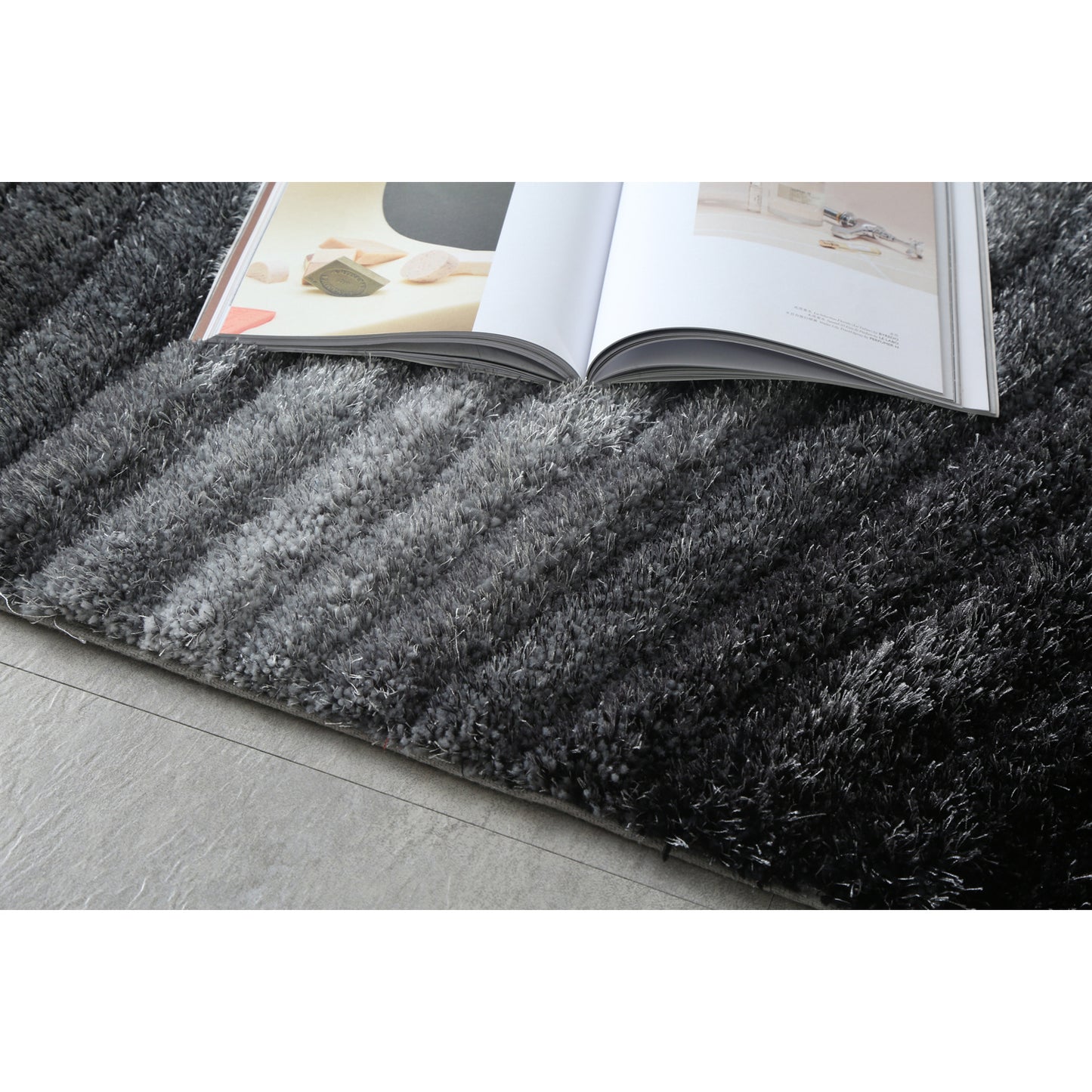 "3d shaggy" hand tufted area rug