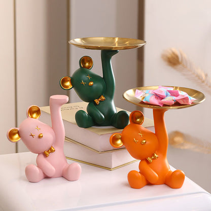 NORTHEUINS Resin Bear Tray Keys Receiver