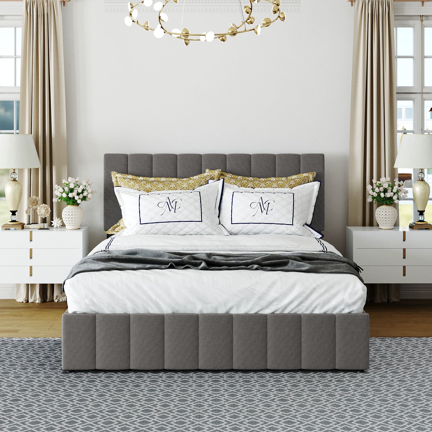 queen size upholstered platform bed with a hydraulic storage system - gray queen size upholstered platform bed with a hydraulic storage system - gray queen size upholstered platform bed with a hydrau