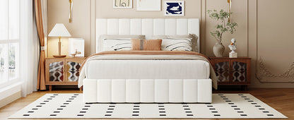 Queen size Upholstered Platform bed with a Hydraulic Storage System - Gray Queen size Upholstered Platform bed with a Hydraulic Storage System - Gray Queen size Upholstered Platform bed with a Hydrau