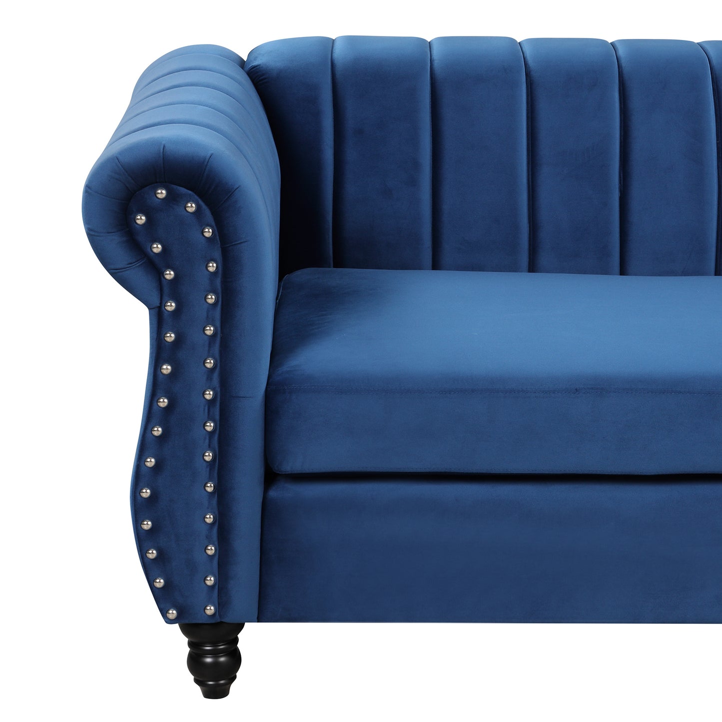 frosted velvet upholstered sofa set