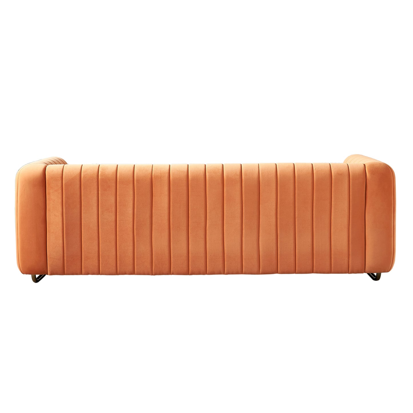 cane velvet sofa , orange