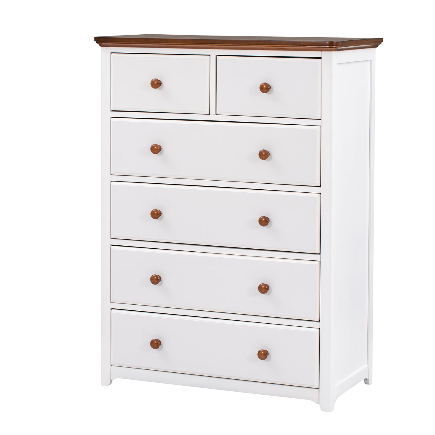 3-pieces bedroom sets  with nightstand(usb charging ports) and storage chest,white+walnut