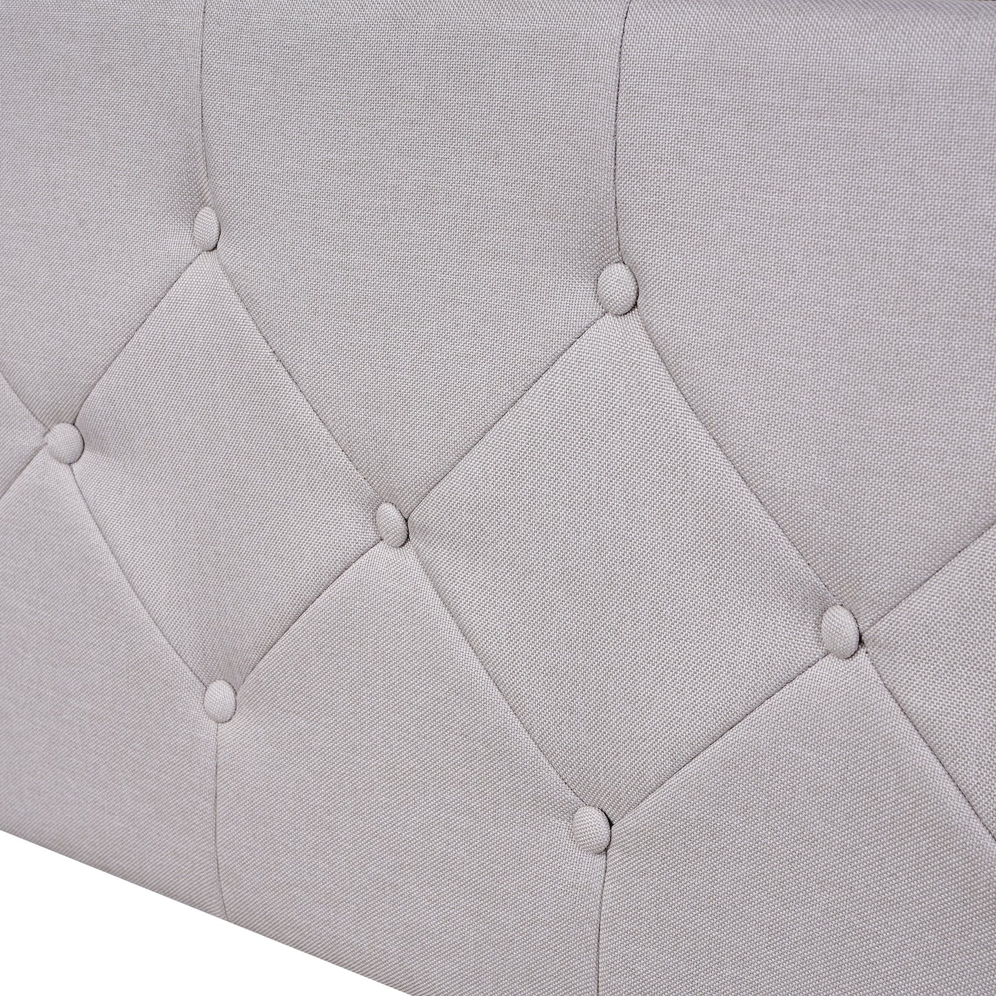 upholstered bed with storage headboard, led, usb charging and 2 drawers
