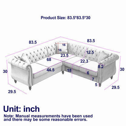 Chesterfield L-Shaped Sectional