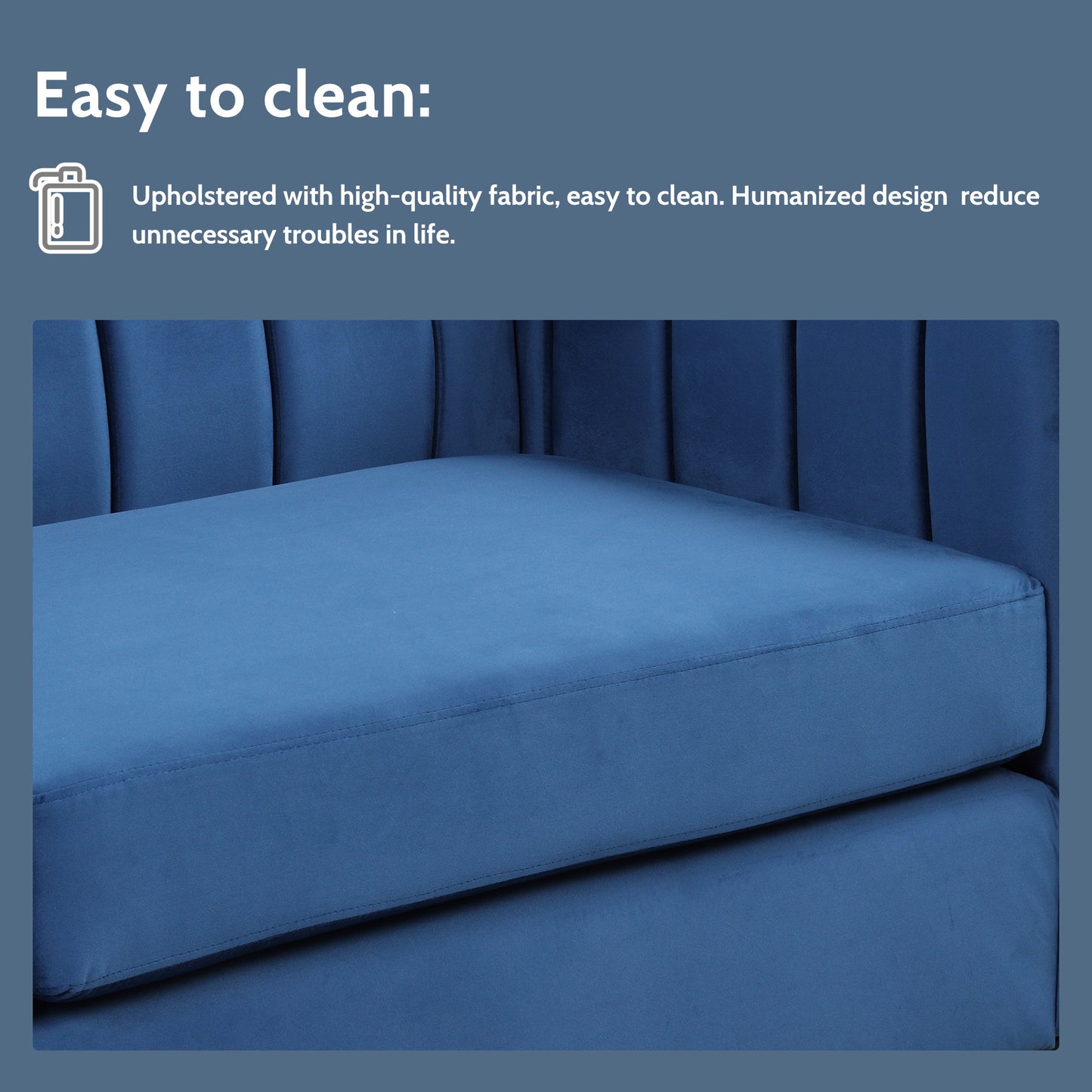 frosted velvet upholstered sofa set