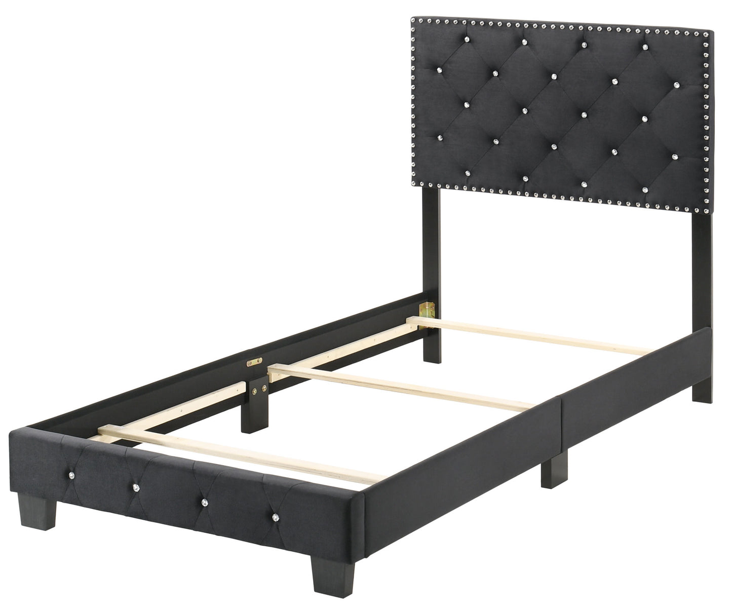 suffolk twin bed , black