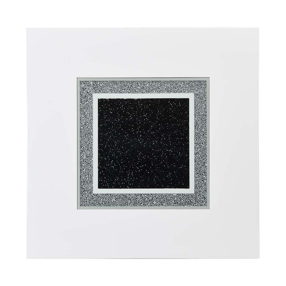 acme elizaveta counter height table, gray velvet, faux crystal diamonds &white high gloss finish