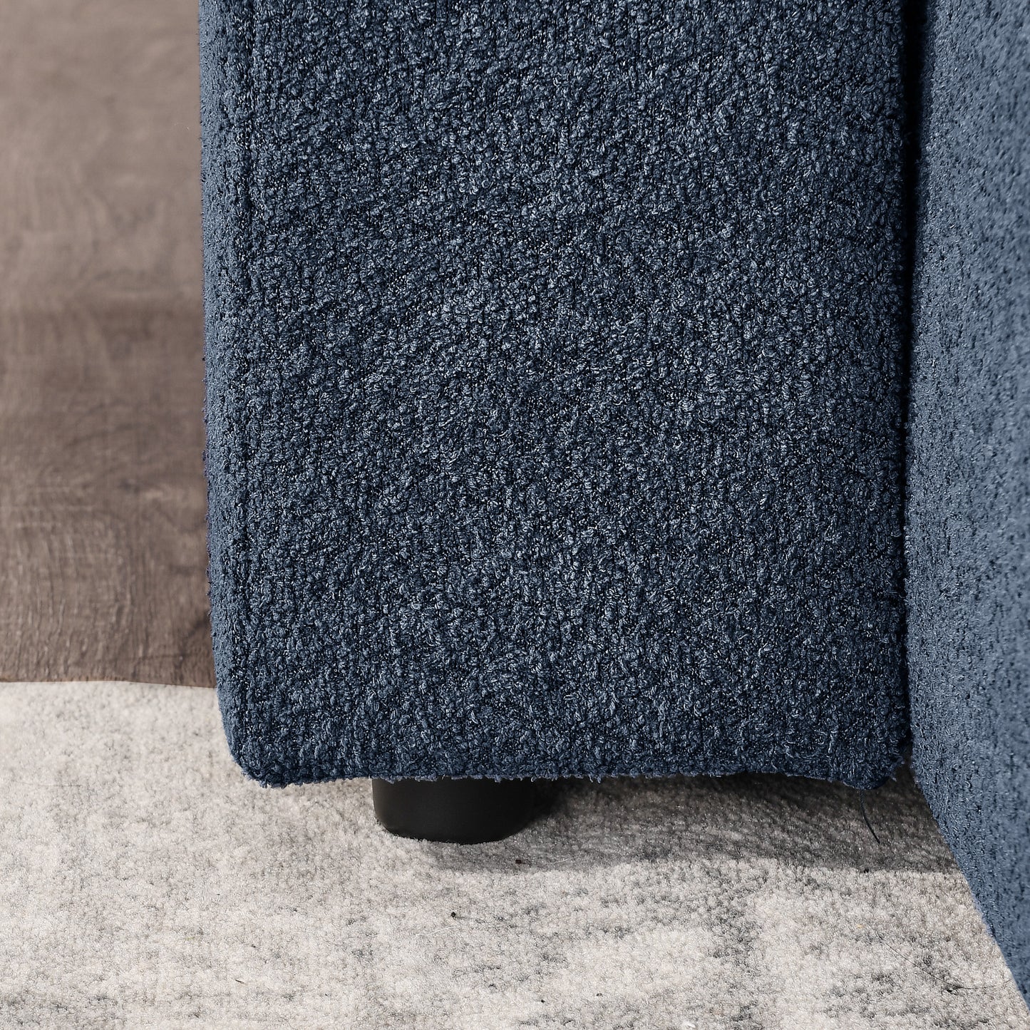 barney u shape sectional sofa including 2 ottomans,  navy