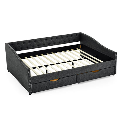 Morgan Upholstered Daybed/Sofa bed with Drawers