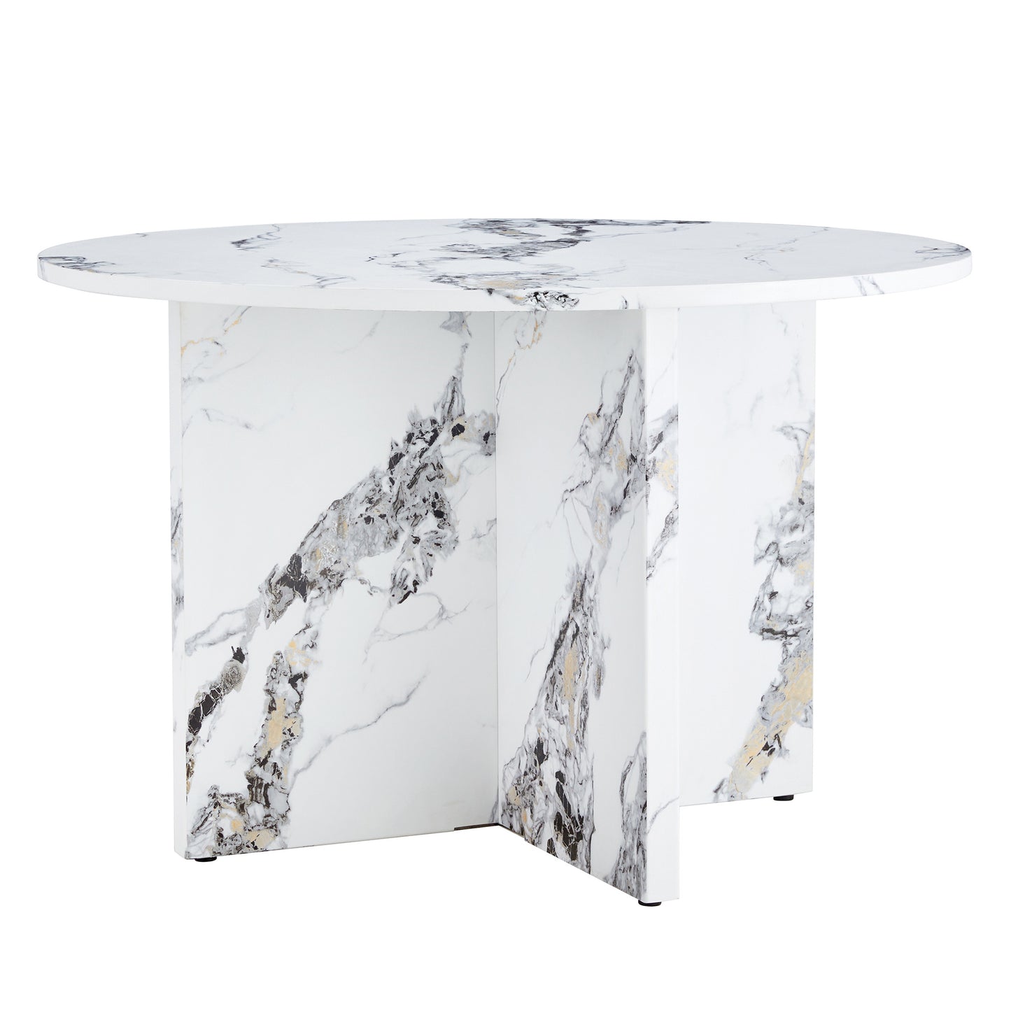 faux marble round dining table