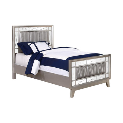 Milan Metallic Twin Mercury Bed