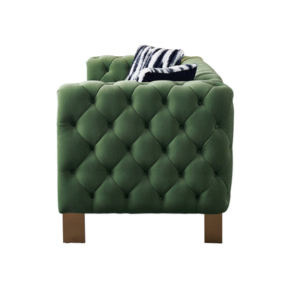 Chesterfield Modern Tufted Velvet Sofa ,Mint Green