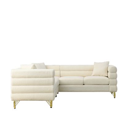L-Shaped Sectional Couch, 5-Seater Corner Sofa
