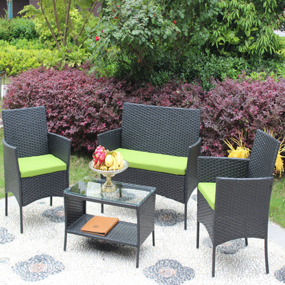 4 PC Rattan Patio Set